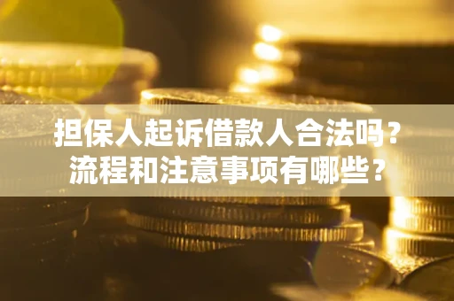 北京担保人起诉借款人合法吗？流程和注意事项有哪些？